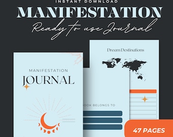 Manifestation Journal | Gratitude, Wellness, Law of Attraction (Digital Download)