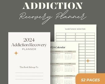 Addiction Recovery Planner | Relapse Prevention Workbook (Digital Download)