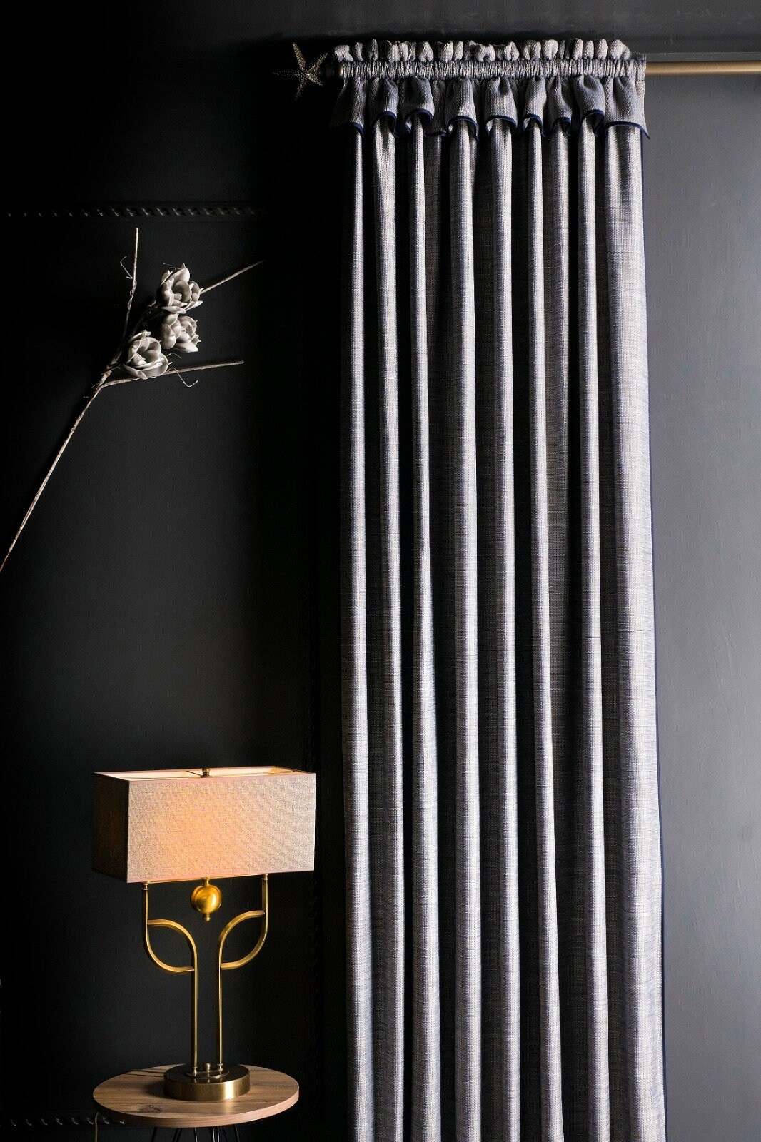 Background Bedroom Curtain, Modern Luxury Curtain, Home Decor Curtain