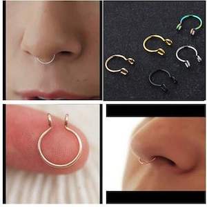 Fake Septum Nasenring Piercing Nasenpiercing Ring Clip Ohne loch Bild 1