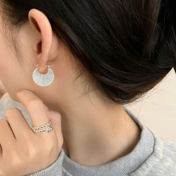 Small hoop earrings sterling silver 925 earrings … - image 3