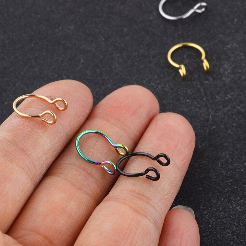 Fake Septum Nasenring Piercing Nasenpiercing Ring Clip Ohne loch Bild 4