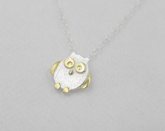 Necklace Owl Sterling Silver 925 Girls Children Chain Gift