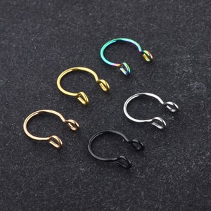 Fake Septum Nasenring Piercing Nasenpiercing Ring Clip Ohne loch Bild 5