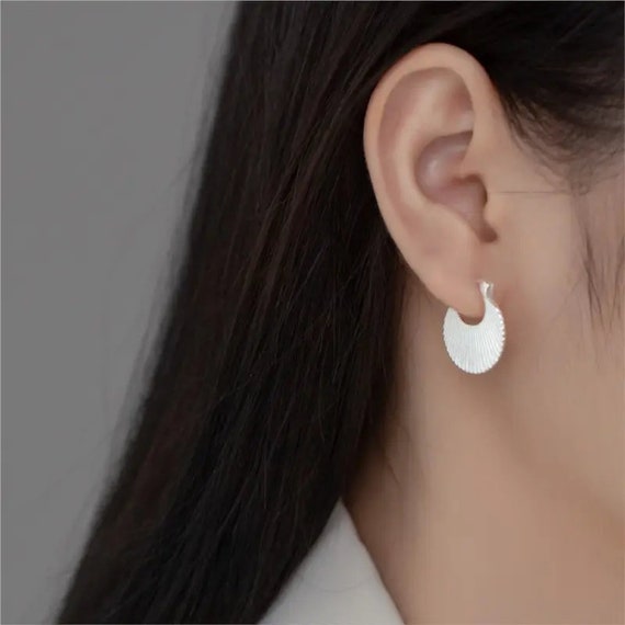 Small hoop earrings sterling silver 925 earrings … - image 2