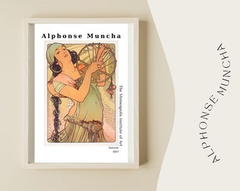 Alphonse Muncha - Salome Poster, Modern Art Prints, Exhibition Poster, Printable Wall Decor, Poster, Exhibition Art, Vintage Art