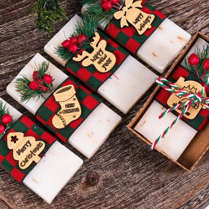 Bomboniera di sapone natalizia personalizzata per familiari e amici, bomboniera di sapone profumata personalizzata, regalo di buone feste per l'azienda, Noel, Natale, bomboniere di nozze