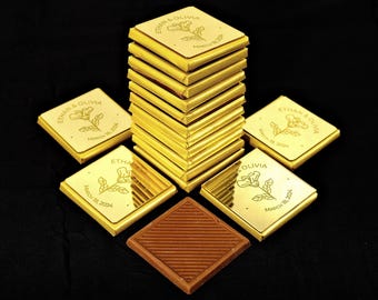 結婚式用チョコレートギフト40個、カスタムチョコレート、ゲスト用結婚式ギフト、ブライダルシャワー、婚約チョコレート、プレキシガラス入りチョコレート