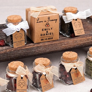 Loose Leaf Tea, Wedding Party Favor Box, Herbal Tea Favors, Wedding Favors, Engagement Party, Wedding Guest Gifts, Bridal Shower, Tea Party