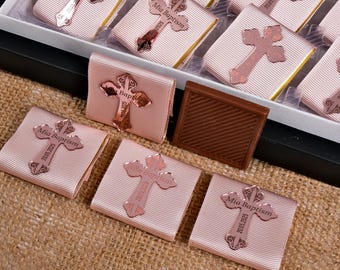 Baptism Chocolate Favors, Custom Chocolate Box, First Communion, Baptism Favors, Baby Shower, Wedding Favor, Christening Favor, Baptism Gift