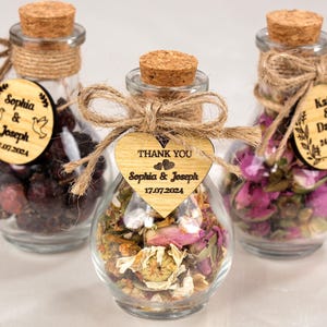 Loose Leaf Tea Jars, Wedding Favors, Herbal Tea, Bridal Shower Favors, Tea Party Favor, Wedding Guest Gifts, Engagement Party, Wedding Gifts