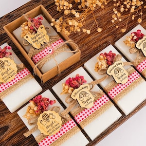 Handmade Baby Shower Scented Soap Favors,  Personalized Baptism Soap Favors for Guests, 1st Communion Favors, Custom Soap Favors for Guests