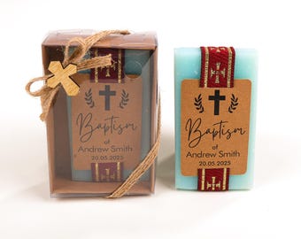 Baptism Soap Favors, Handmade Soap Bar, Baptism Favors, Christening Gifts, Taufe Geschenk, Holy Communion Favors, Baby Boy, Thank You Gifts