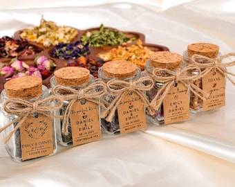 Wedding Tea Favors, Loose Leaf Tea, Rustic Wedding, Herbal Tea,  Wedding Favors, Tea Party, Bridal Shower, Bridal Tea, Wedding Guest Favors