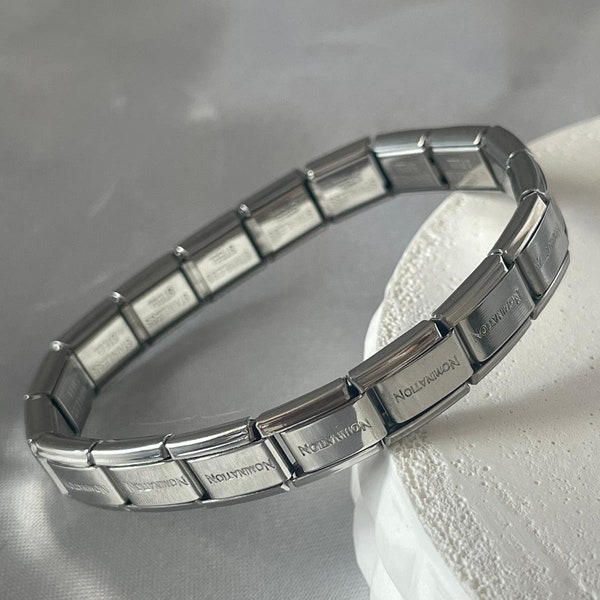 Italian Nomination Charm Bracelet - Silver Bracelet - Link Bracelet - Stainless Steel -Silver- charm- Gift for her, momys day