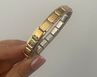 Italian Nomination Charm Bracelet - Gold Bracelet -Charm Collection Special Moments - Stainless Steel -Gold- Link Bracelet- gift