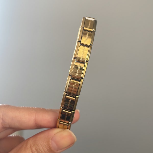 Italian Nomination Charm Bracelet - Gold Bracelet -Charm Collection Special Moments - Stainless Steel -Gold- Link Bracelet