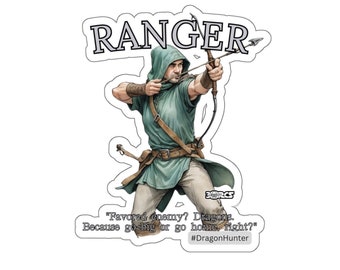 DND Dungeons & Dragons Ranger class | Favored Enemies | Dragons | Vinyl Kiss-Cut Stickers