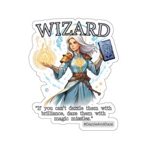 DnD Unique D&D Wizard Class | Magic Missile | Vinyl Kiss-Cut Stickers