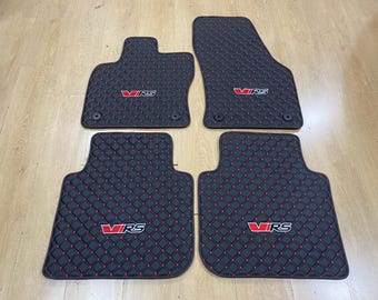 Luxury Leather Car Mats for Skoda Kodiaq VRS 2017 - 2024 , Set of 4 , Made to Order
