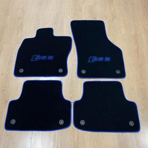 Luxury Floor Car Mats for Audi RS3 2013-2020 8V , Set of 4 , Made to Order