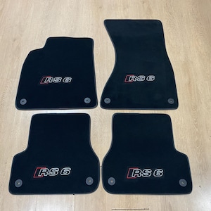 Luxury Floor Car Mats for Audi RS6 2011-2018 C7 , Set of 4 , Made to Order
