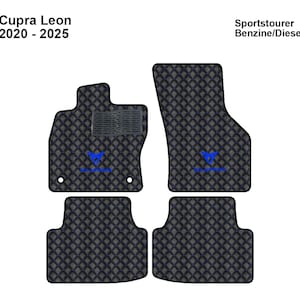 Luxury Leather Car Mats for Cupra Leon 2020 - 2025 Benzine/Diesel  , Set of 4 , Made to Order