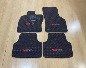 Luxury Leather Car Mats for Skoda Octavia VRS 2021 - 2024 ( No eTec ), Set of 4 , Made to Order