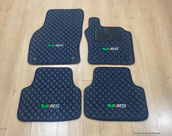 Luxury Leather Car Mats for Skoda Octavia VRS 2013 - 2020 RHD, Set of 4 , Made to Order