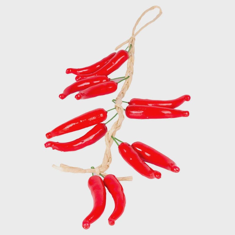 Faux Red Chili Pepper Bunch: Kitchen Wall Decor (23.6 In) - Etsy