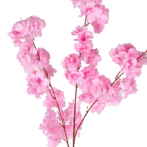 Pink Sakura Cherry Blossom Branch: 95cm Artificial Floral Stem