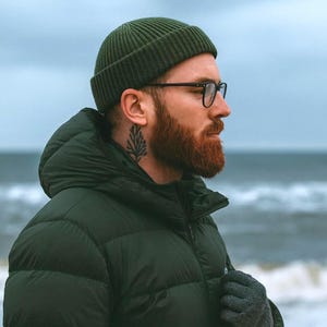 Ribbed Fisherman Beanie: Knit Docker Hat, Unisex Skull Cap