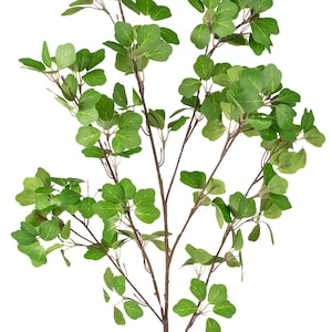 Faux Eukalyptus-Zweig - Real Touch Hellgrüner Stiel 103 cm (40,5 in.) - Kunstpflanze für DIY Blumenarrangements & Haus, Cafe Dekor