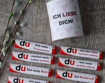 11 banderolas Duplo, caja de regalo Duplo, persona favorita, regalo para marido y mujer, regalo personal, amor, declaración de amor, Día de la Mujer