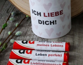 Duplo Ich liebe dich, Duplo Geschenkbox für Freund, Freundin, Partner, Partnerin, Liebe, Liebeserklärung, Lieblingsmensch, Jahrestag