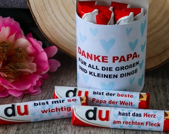 Duplobox Papa, Vatertag, Vatertagsgeschenk, Geschenk Papa, Lieber Papa, Danke Papa, Männertag, Dankegeschenk, Duplo Schokolade