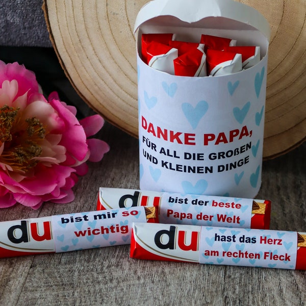 Duplobox Papa, Vatertag, Vatertagsgeschenk, Geschenk Papa, Lieber Papa, Danke Papa, Männertag, Dankegeschenk, Duplo Schokolade