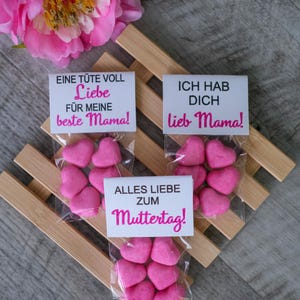 1 Moederdagbericht, liefde, Moederdag, beste moeder, cadeau voor moeder, kleinigheidje voor moeder, Moederdagcadeau, hartjes, gummyberen