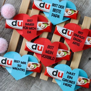 Duplo Herzen Papa, Geschenk für Vater, Bester Papa, Dad, Papa, Ich liebe dich, Vatertagsgeschenk, Vatertag, Kleinigkeit Papa, Karte, Liebe