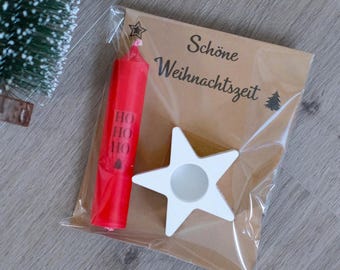 Christmas gift, Christmas greeting, Christmas in a bag, Christmas candle, gift for colleagues, Merry Christmas, Christmas card