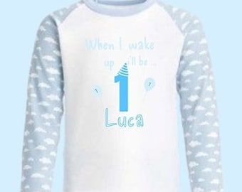 pyjama d'anniversaire personnalisé pour enfants