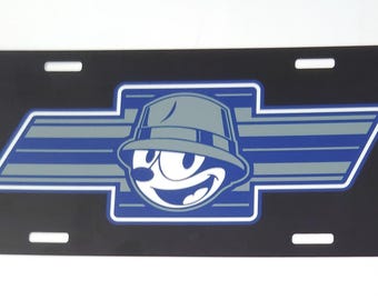 Felix The Cat License Plate Insert – Aluminum, Lowrider Style