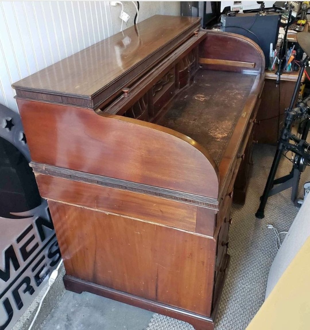 Antique Roll Top Desk Etsy Canada