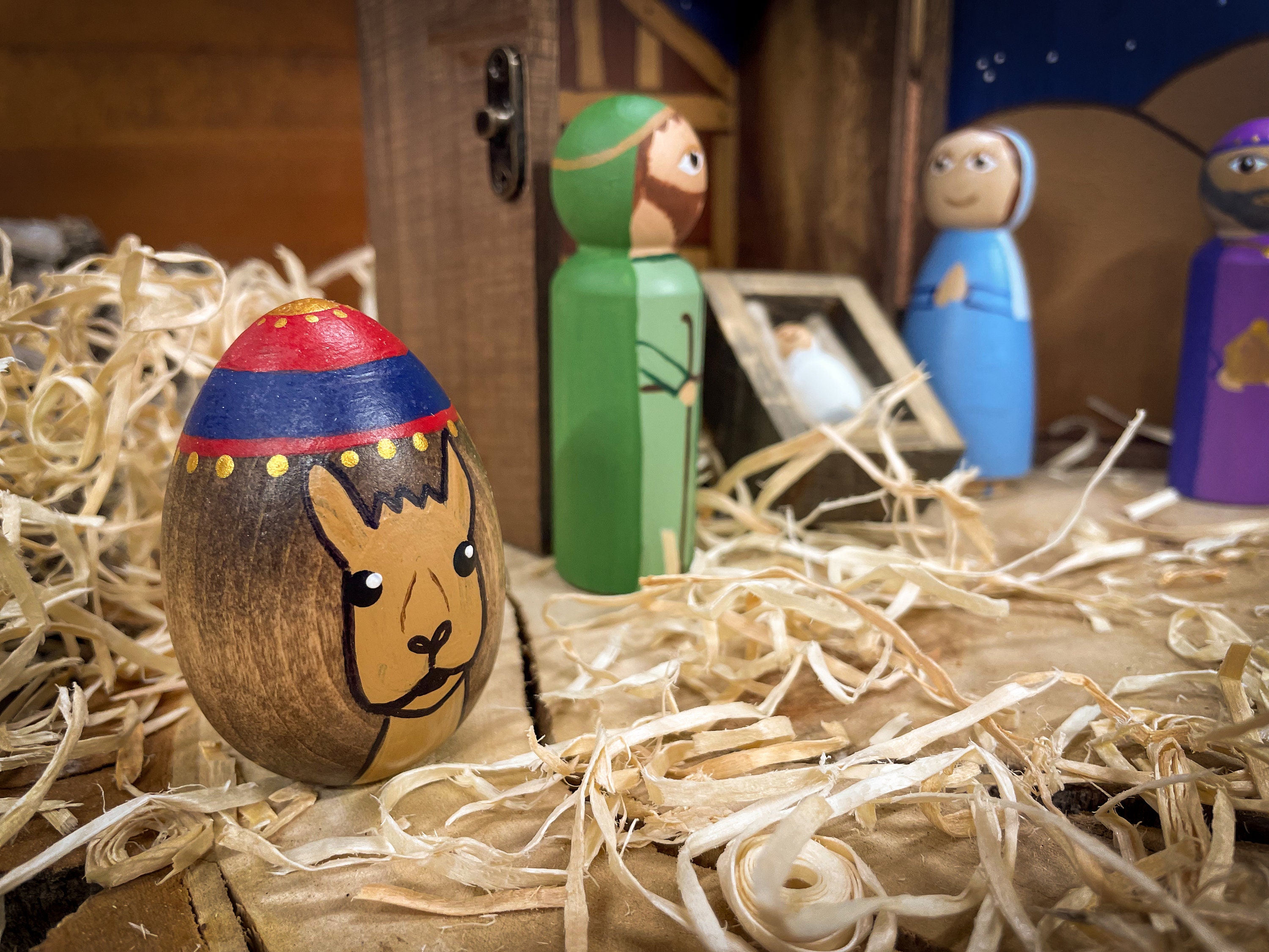 Handcrafted Peg Doll Nativity Set Rustic Christmas Decor - Etsy