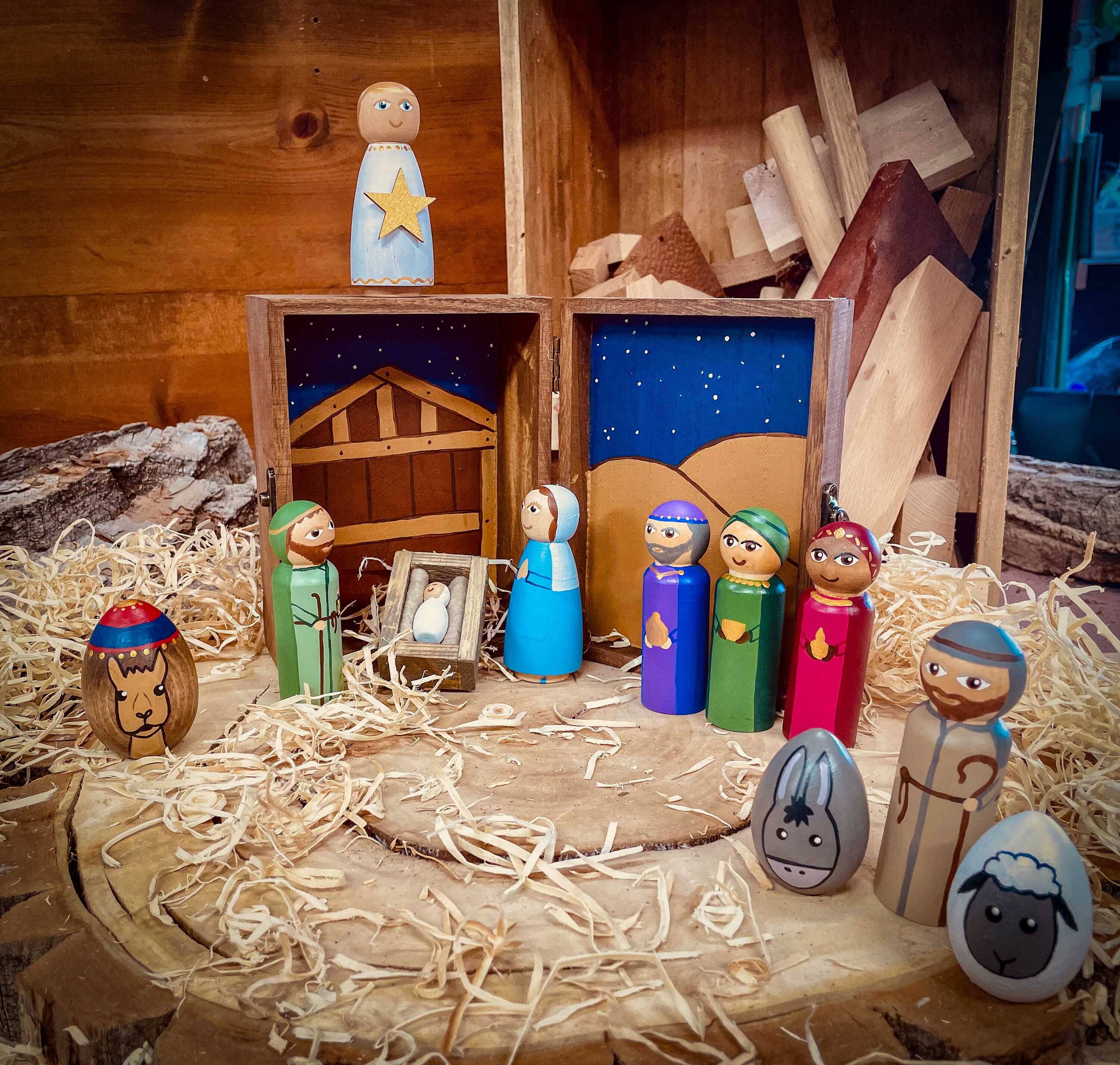 Nativity Peg Set