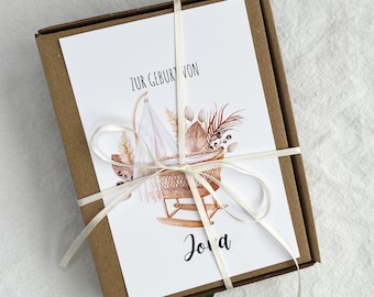 Personalized birth gift box "Boho" | Gift box | Gift of money