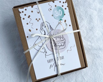 Personalisierte Geschenkschachtel zum Geburtstag "Harper" | Geschenkbox | Geldgeschenk