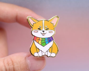 Pride Corgi Hard Enamel Pin