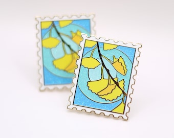 Ginkgo Leaf Enamel Pin