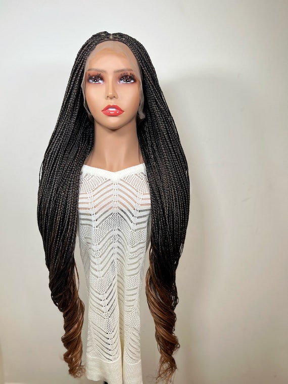 36 inches Knotless French Curls Box Braided Wig